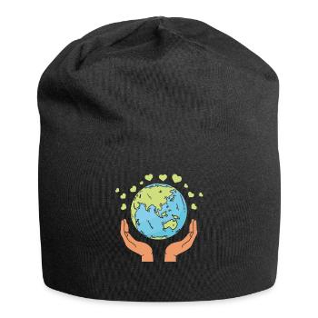 Rettet den Planeten, Klimawandel, Umwelt, Tag der - Jersey-Beanie - Schwarz - Vorne