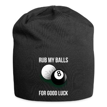 Rub My Balls For Good Luck Billard Geschenk - Jersey-Beanie - Schwarz - Vorne