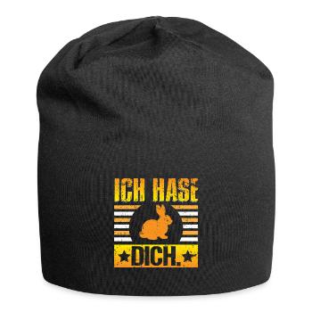 Ich Hase Dich - Jersey-Beanie - Schwarz - Vorne