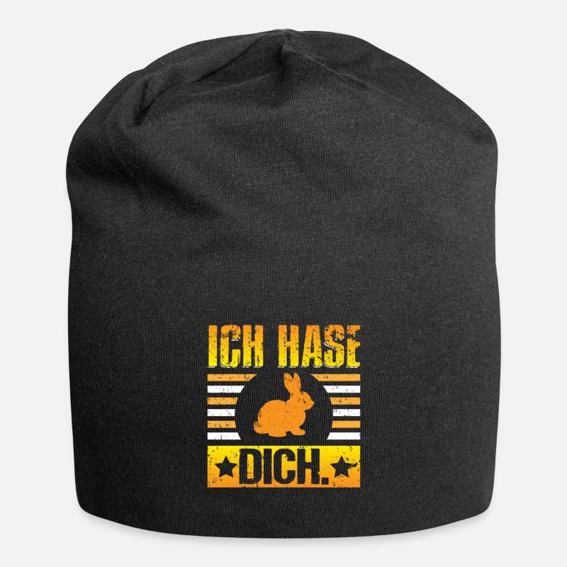 Ich Hase Dich - Jersey-Beanie - Schwarz