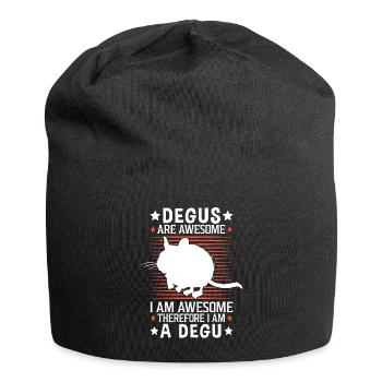 Degus sind fantastisch Nagetier Gewöhnlicher Degu - Jersey-Beanie - Schwarz - Vorne