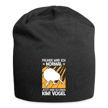 Kiwi Vogel früher war ich normal Neuseeland - Jersey-Beanie - Schwarz - Vorne