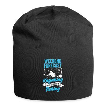 Kayak Kayaking Fishing Kayaker Gift - Jersey Beanie - black - Front