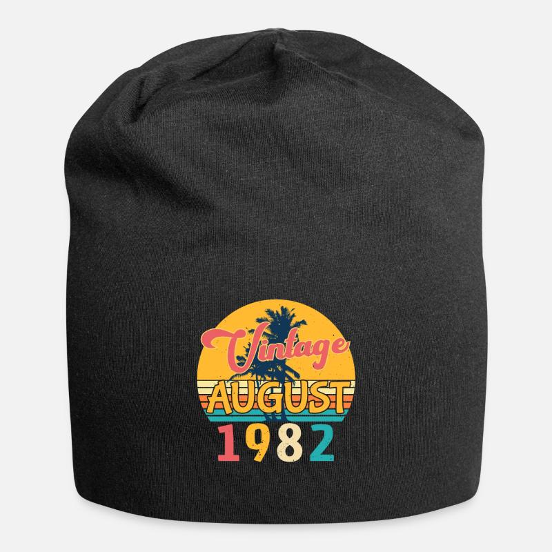 40. Geburtstag August 1982 - Jersey-Beanie - Schwarz