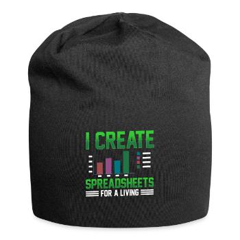 I Create Professional Spreadsheets Spreadsheets - Jersey Beanie - black - Front