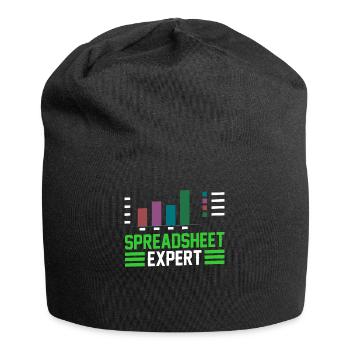 Spreadsheet Experte Tabelle Arbeit Buchhalter - Jersey-Beanie - Schwarz - Vorne