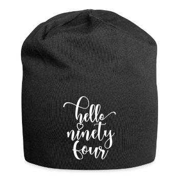 Hello Ninety Four Cute 94 Years Old Birthday - Jersey Beanie - black - Front