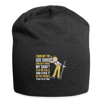 Je frotte mon pourboire Cadeau de billard - Bonnet en jersey - noir - Devant