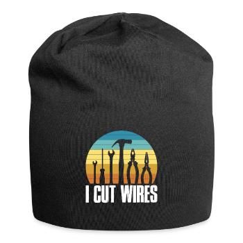 In the An Electrician I Cut Wires Electrician Gift - Jersey Beanie - black - Front