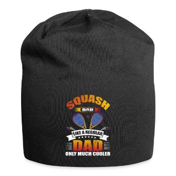 Cool Squash Dad Squash Spieler Vater - Jersey-Beanie - Schwarz - Vorne