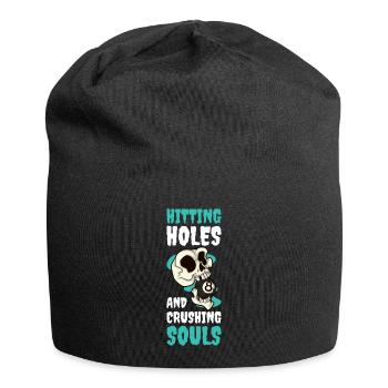 Hitting Holes And Crushing Souls Billard Geschenk - Jersey-Beanie - Schwarz - Vorne