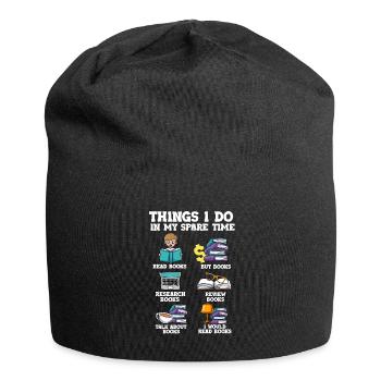 Lesen - Jersey-Beanie - Schwarz - Vorne