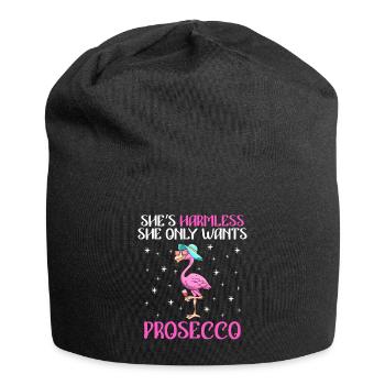Ladies Celebrate Party Who only wants Prosecco - Jersey Beanie - black - Front