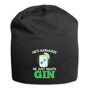 He just wants to drink gin Gin - Jersey Beanie - black - Front