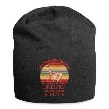 Golfeur Golfeur Né 1971 Anniversaire - Bonnet en jersey - noir - Devant