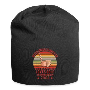 Golfeur Golfeur Né 2004 Anniversaire - Bonnet en jersey - noir - Devant