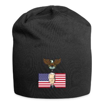Biden Vogel Kackt USA American Flag - Jersey-Beanie - Schwarz - Vorne