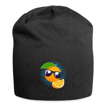 Orange Sunglasses Juice Fruit - Jersey Beanie - black - Front
