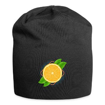 Orange Fruity Juice Fruit - Jersey Beanie - black - Front