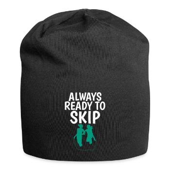 Seilspringen Für Fitness Roping - Jersey-Beanie - Schwarz - Vorne