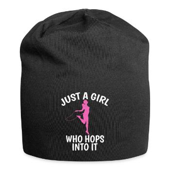 Seilspringen Für Fitness Roping - Jersey-Beanie - Schwarz - Vorne