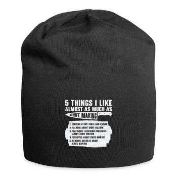 Knifemaking Knife Making Bladesmith Smithing Knife - Jersey Beanie - black - Front