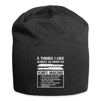 Knifemaking Knife Making Bladesmith Smithing Knife - Jersey Beanie - black - Front