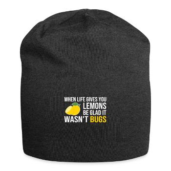 Life Gives You Lemons Not Bugs Developer Coder - Jersey-Beanie - Anthrazit - Vorne