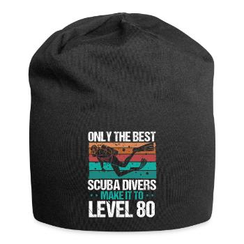 80 Scuba Diving Level 80 Year Diver Snorkeling - Jersey Beanie - black - Front