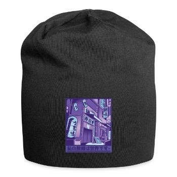 Streetwear japonais rétro Tokyo - Bonnet en jersey - noir - Devant