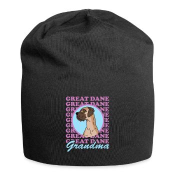 Deutsche Dogge Hunde Hundebesitzerin Geschenk - Jersey-Beanie - Schwarz - Vorne