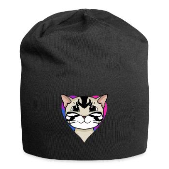 Cadeau de chat bisexuel américain à poil court - Bonnet en jersey - noir - Devant