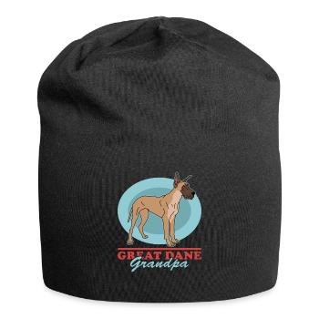 Deutsche Dogge | Hunde Hundebesitzer Geschenk - Jersey-Beanie - Schwarz - Vorne
