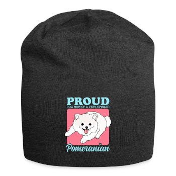 Poméranien Maman Zwergspitz Propriétaire de chien Cadeau - Bonnet en jersey - charbon - Devant