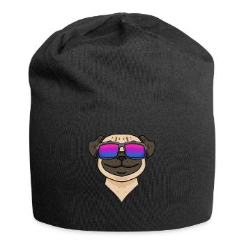 Bisexuell Mops Hund Geschenk - Jersey-Beanie - Schwarz - Vorne