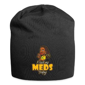 I Took My Meds Today - Jersey Beanie - black - Front