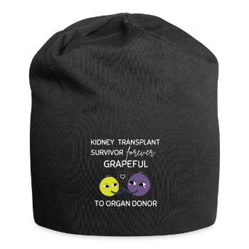Cute kidney transplant organ recipient survivor - Jersey Beanie - black - Front