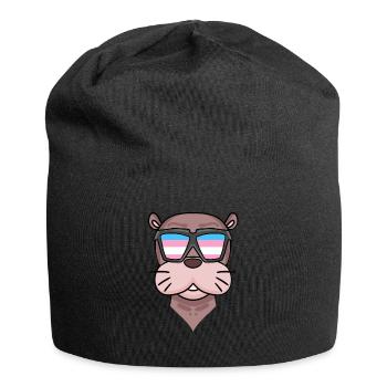 Transgender Transsexuell Seelöwe Geschenk - Jersey-Beanie - Schwarz - Vorne