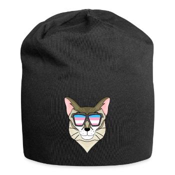 Transgenre Transsexuel Singaporea Cat Gift - Bonnet en jersey - noir - Devant