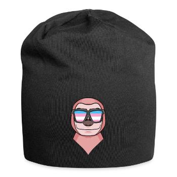 Transgender Transsexual Sloth Gift - Jersey Beanie - black - Front