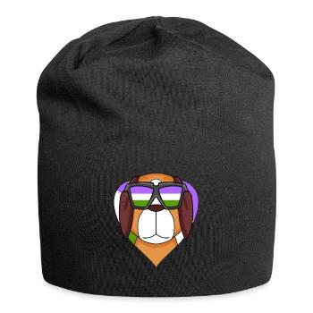Genderqueer Lgbt Hund Bernhardiner - Jersey-Beanie - Schwarz - Vorne