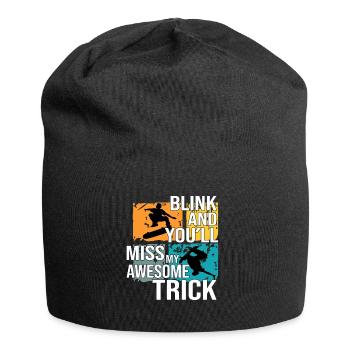 Skateboarder Blink And Youll Miss My Trick Gift - Jersey Beanie - black - Front