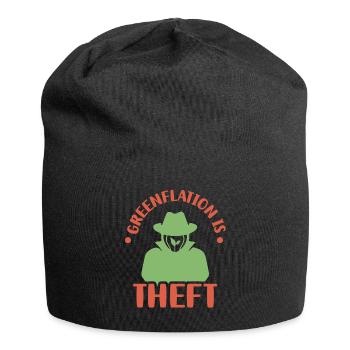 Greenflation is theft green inflation energy - Jersey Beanie - black - Front