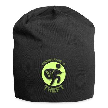 Greenflation is theft green energy inflation - Jersey Beanie - black - Front