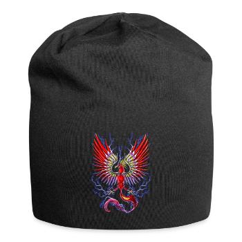 Thunderbird Mythischer Kryptidenvogel - Jersey-Beanie - Schwarz - Vorne
