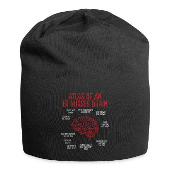 Emergency Medical Nurse ER Nurses Brain ER Tech - Jersey Beanie - black - Front