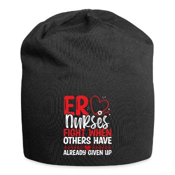 Emergency Medical Nurse ER Technician ER Nurse - Jersey Beanie - black - Front