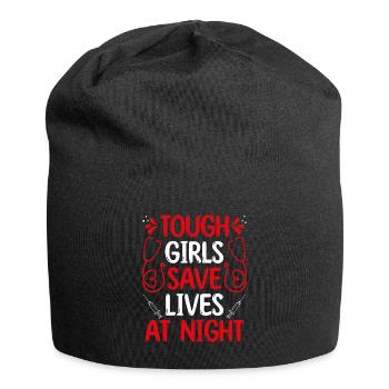 Service médical d’urgence Fille sauver la nuit Infirmière aux urgences - Bonnet en jersey - noir - Devant