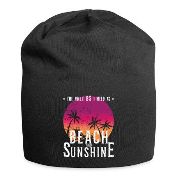 Beach Sunshine Tropical Hello Summer 2022 - Jersey-Beanie - Schwarz - Vorne