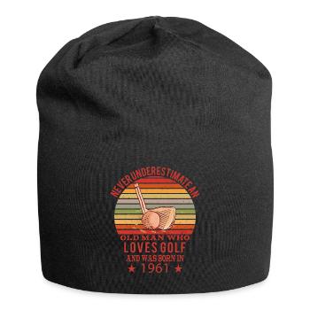 Golfeur Golfeur Né 1961 Anniversaire - Bonnet en jersey - noir - Devant